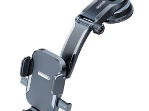360° Rotating Car Phone Holder – Suction Cup + Dashboard Mount