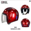 3/4 Motorcycle Helmet for Electric Scooters Sun Protection Red